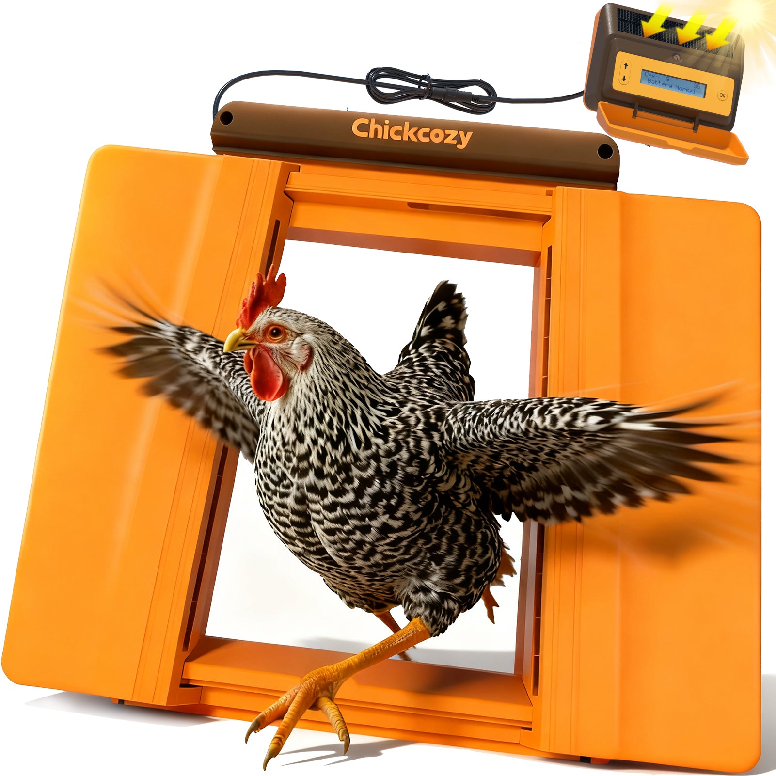 Chickcozy Solar-Powered Automatic Chicken Coop Door X004YZ1HSZ