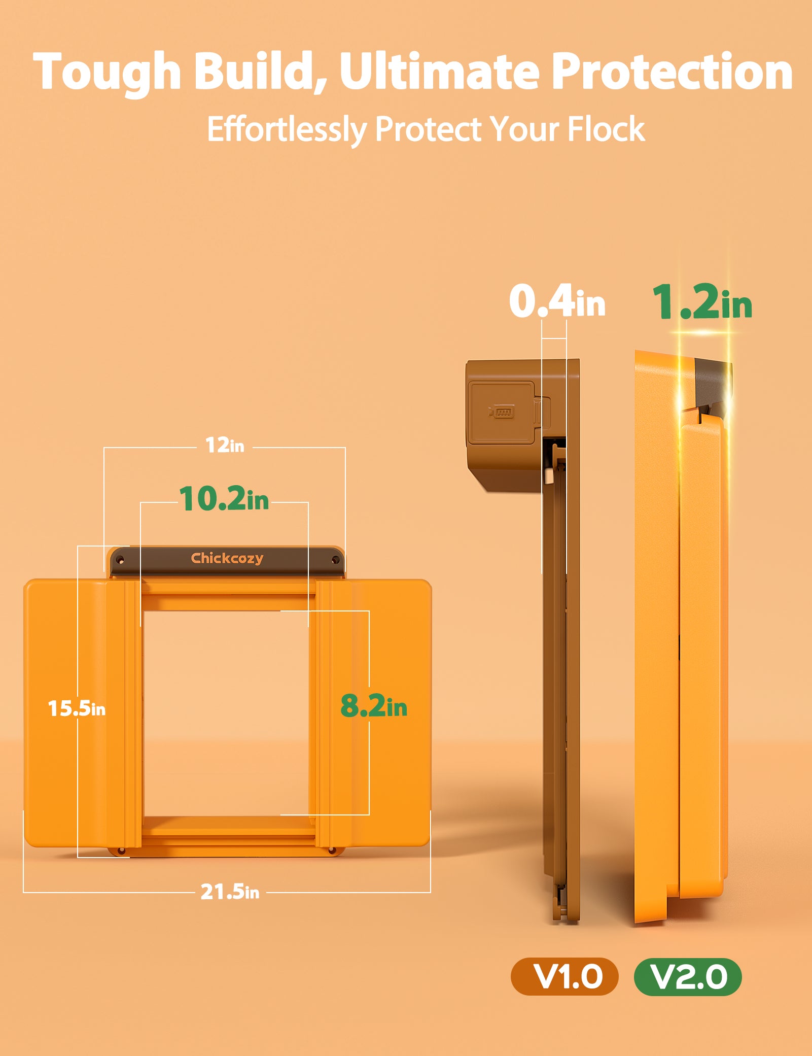 Chickcozy Solar-Powered Automatic Chicken Coop Door X004YZ1HSZ