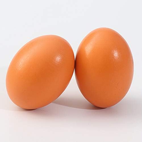 Two wooden eggs